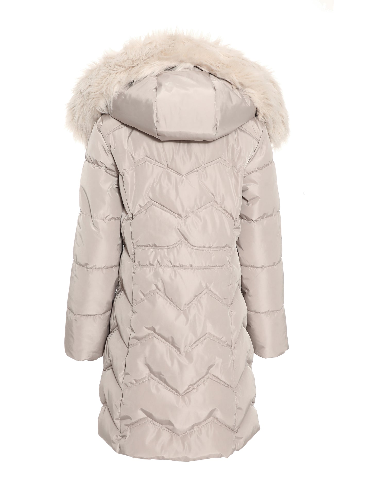 Light Satin Play Padded Fur Hood
