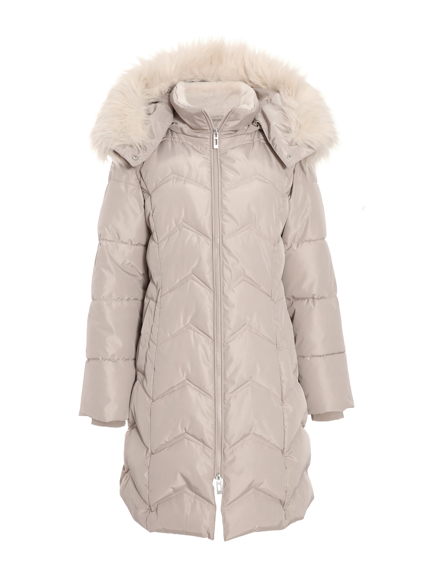 Light Satin Play Padded Fur Hood