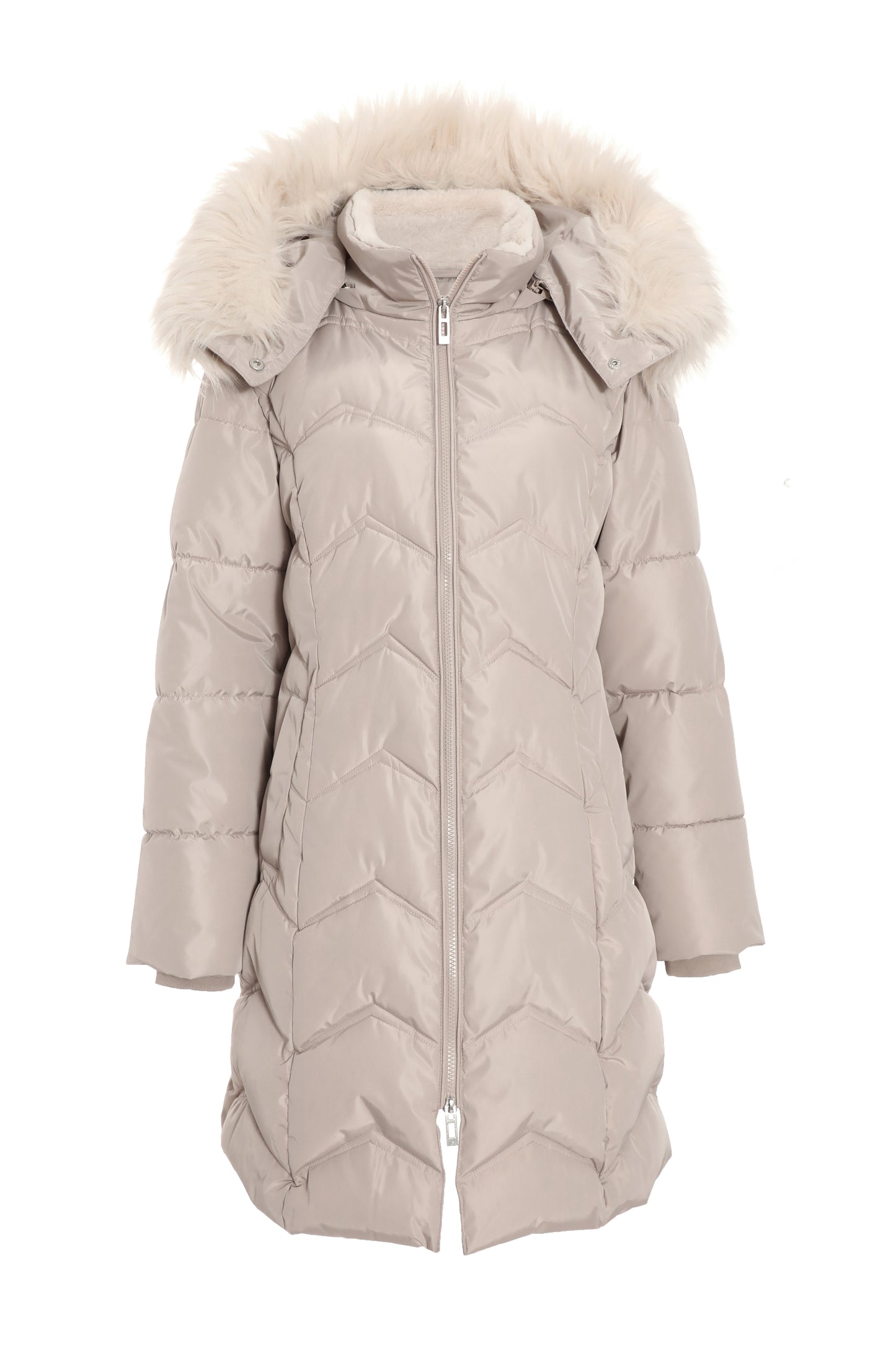 Light Satin Play Padded Fur Hood