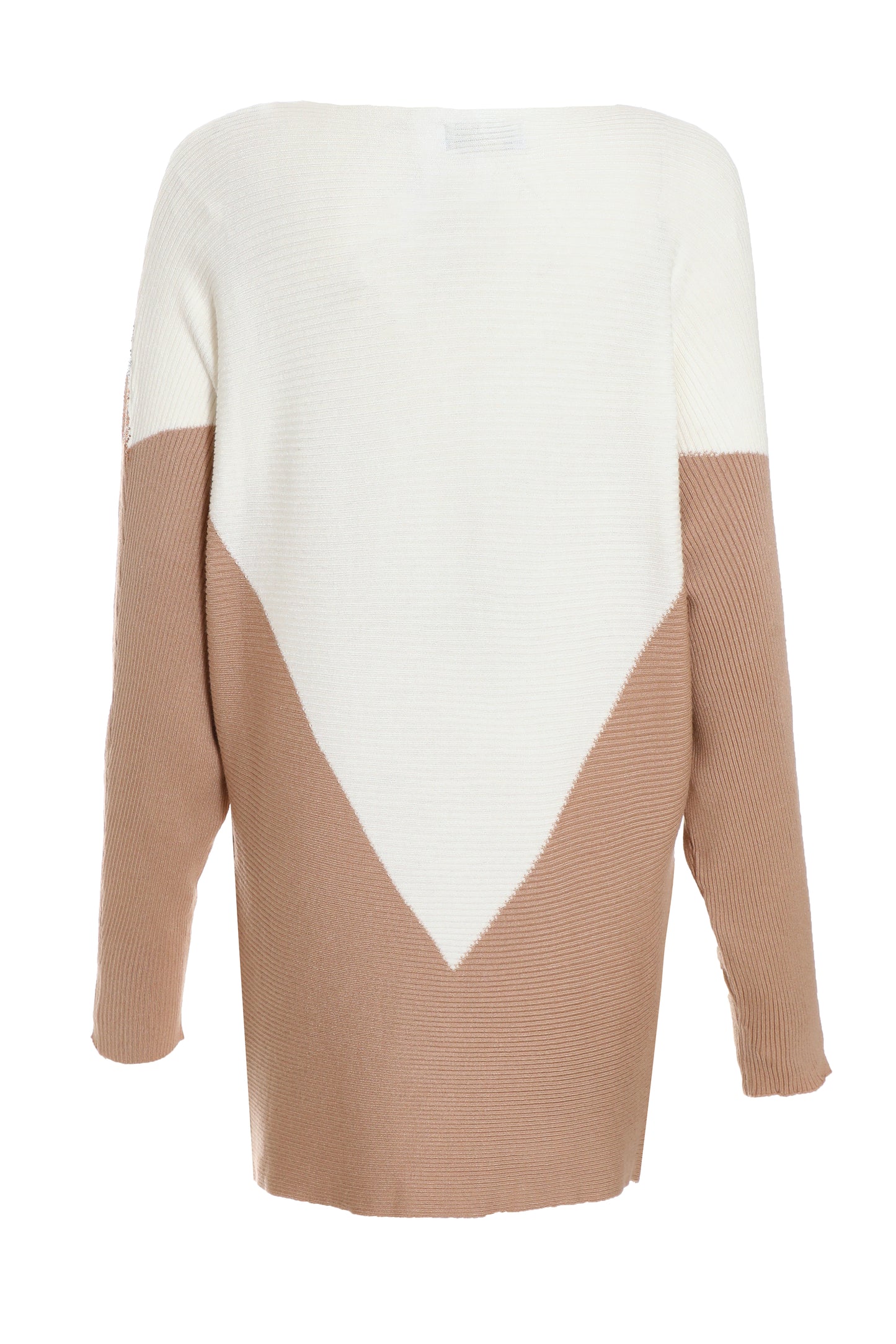 Cream/Stone Knit Diamanté Batwing Jumper