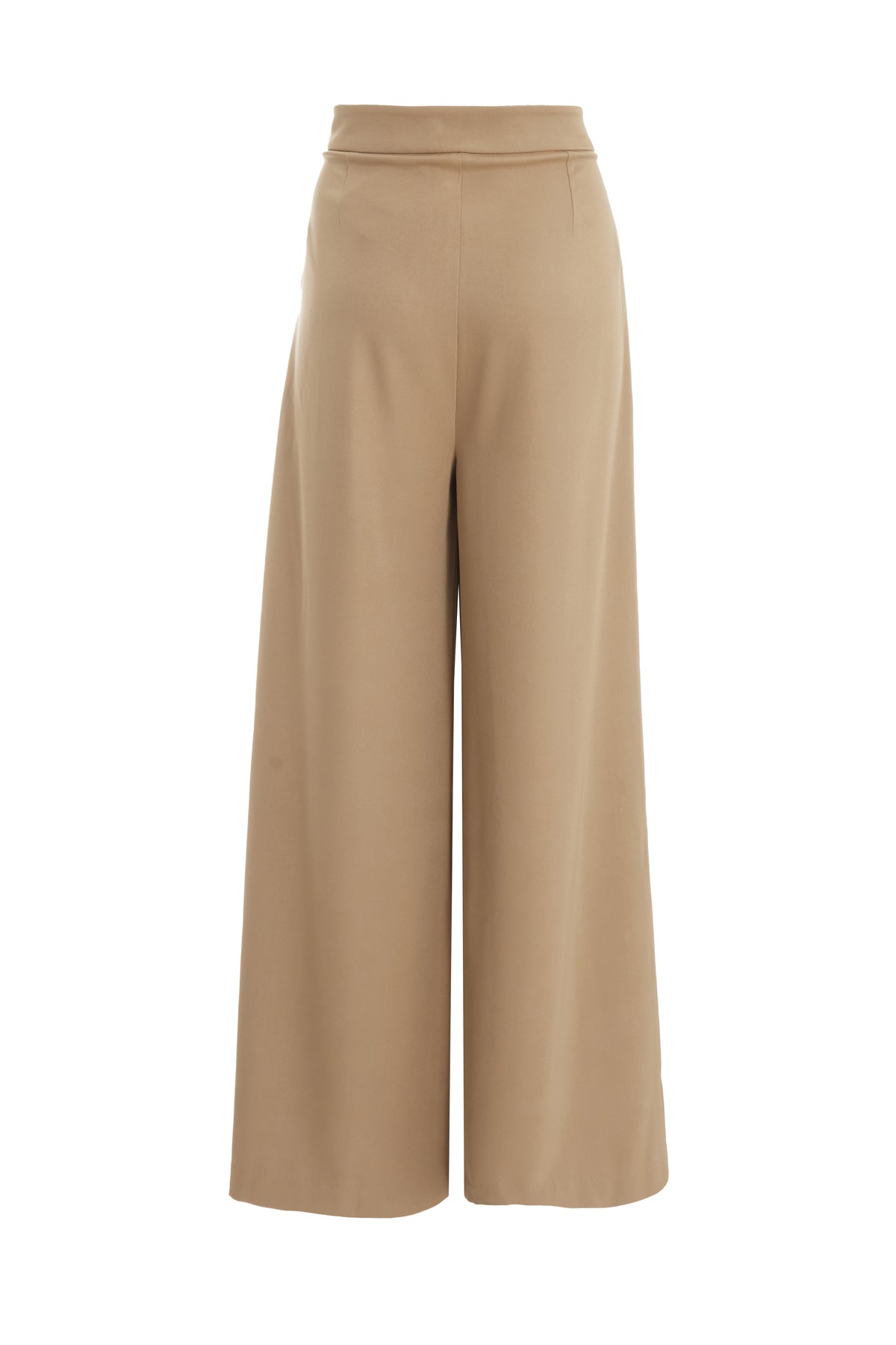 Camel Woven High Waist Trousers