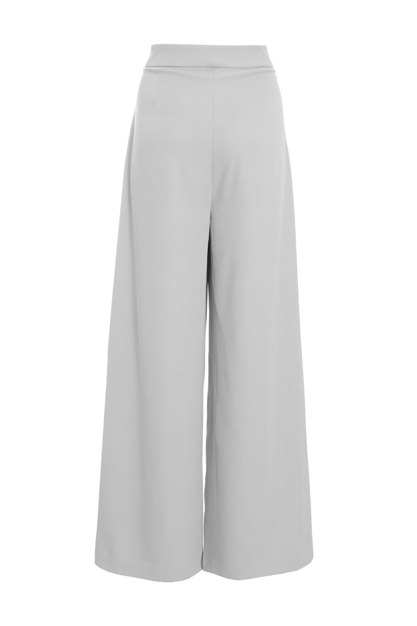 Grey Woven High Waist Trousers