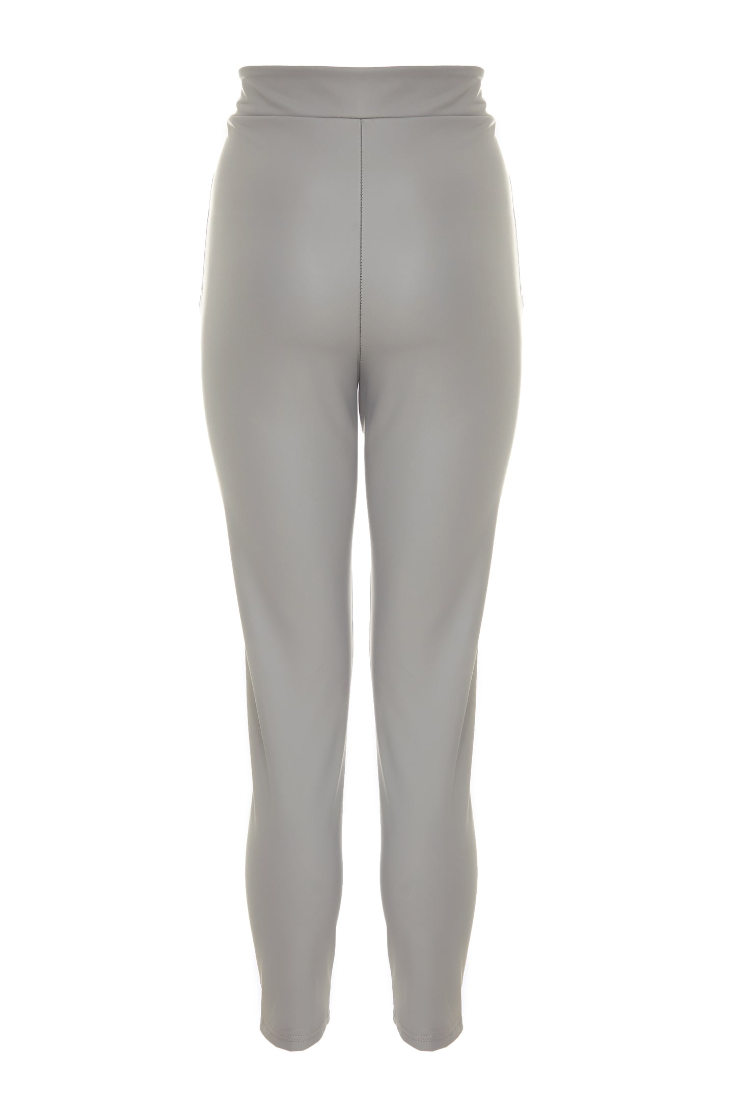 Grey Seam Detail Zip Leggings