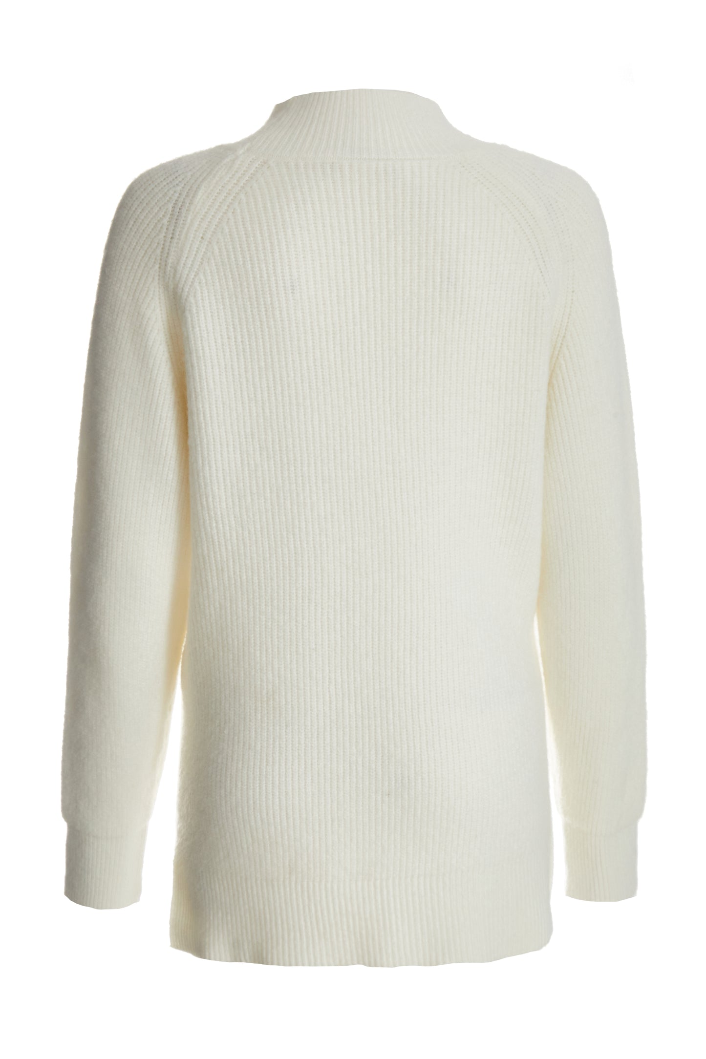 Cream Fluffy Knit High Neck Long Sleeve Jumper