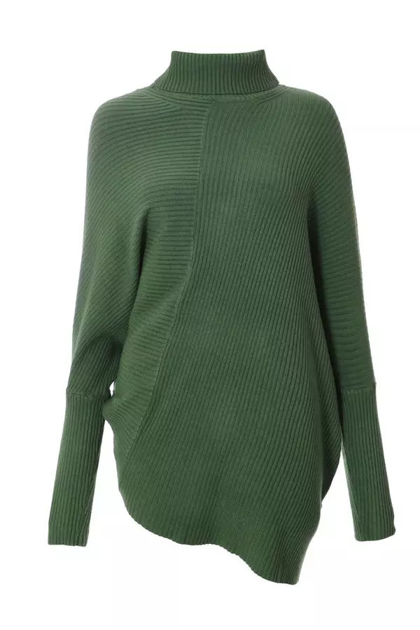 Khaki Knitted Roll Neck Jumper