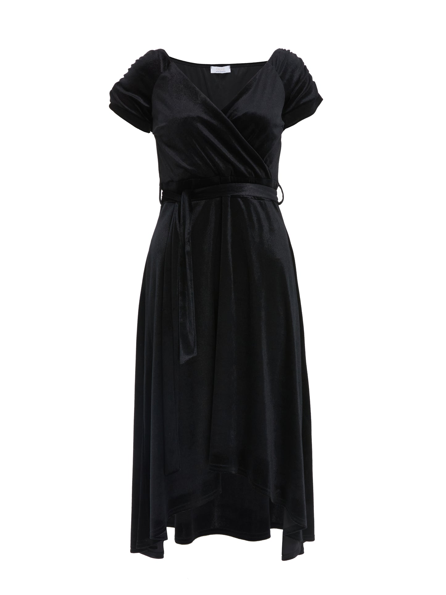 Black Velvet Bardot Dress