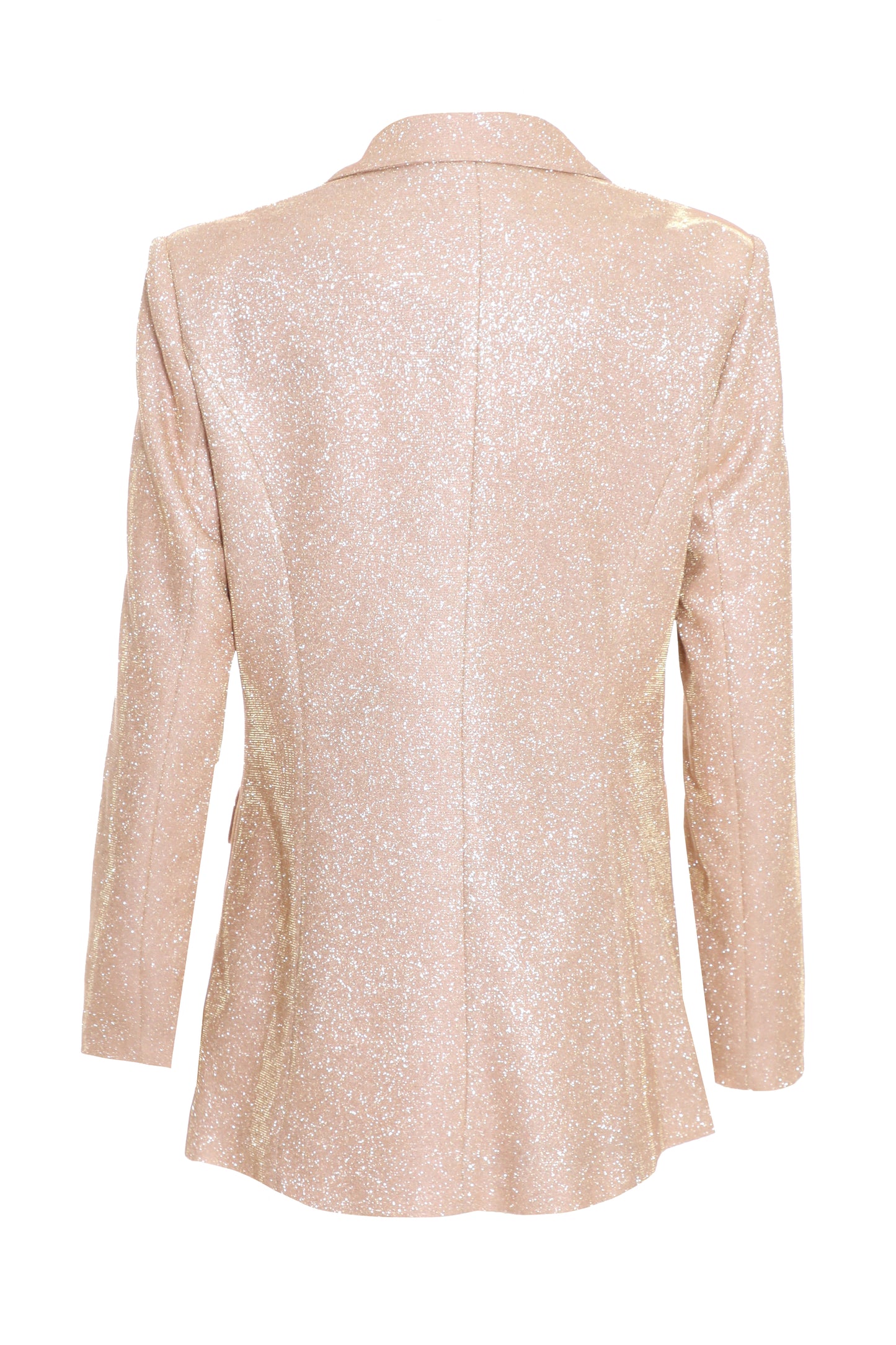 Champagne Glitter Woven Tailored Blazer