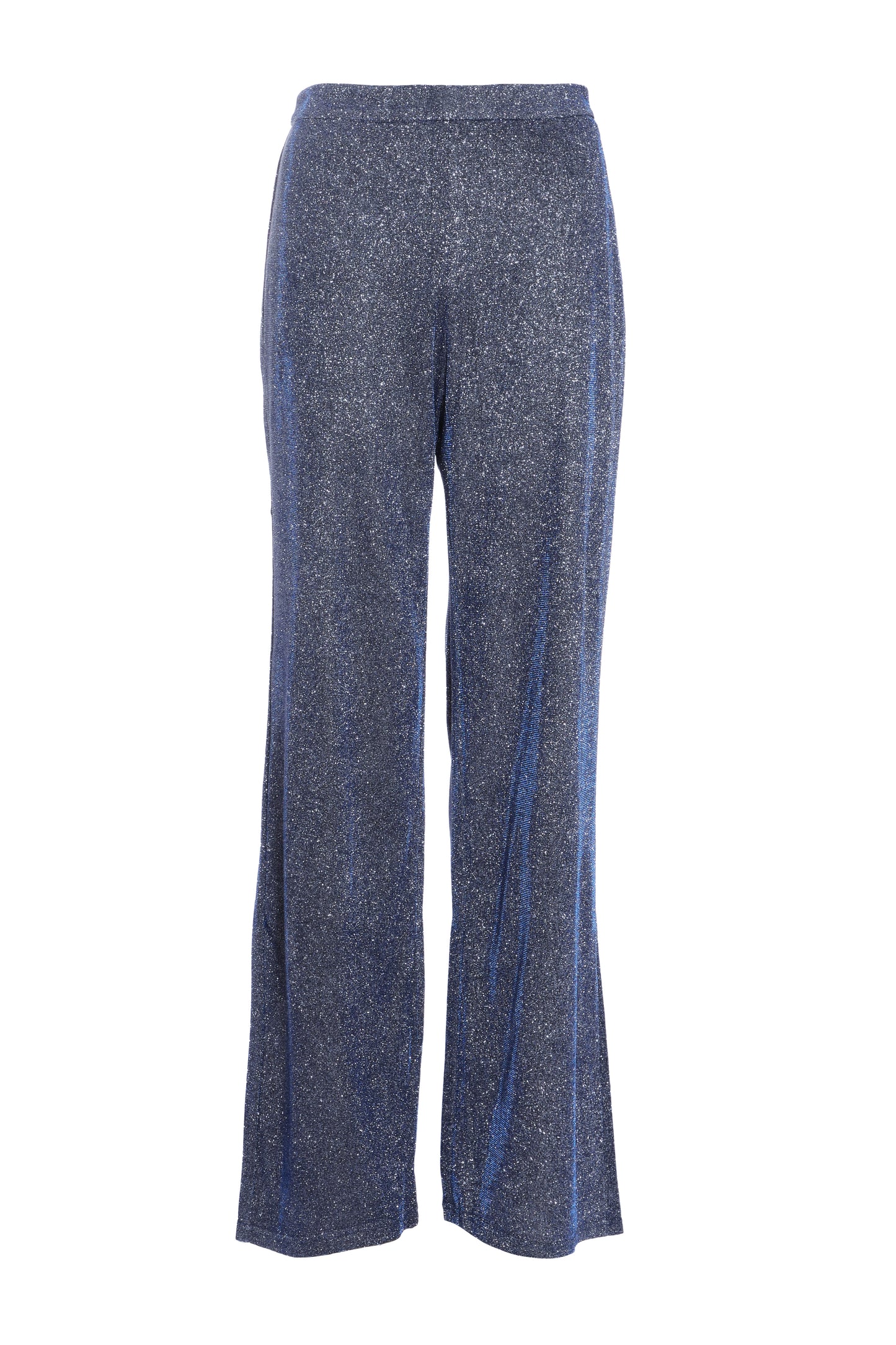 Dark Blue Glitter Palazzo Trousers