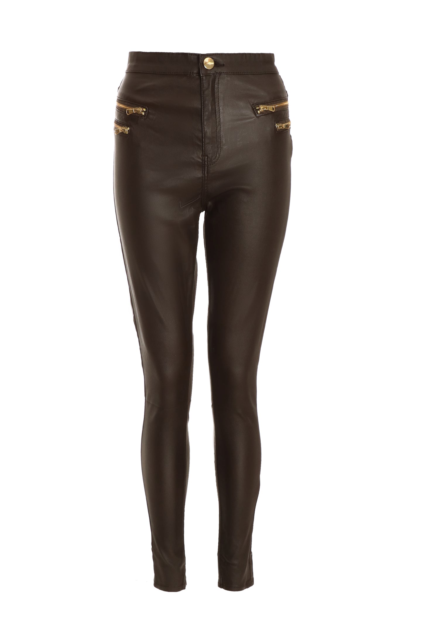 CHOC PU STRET 4 ZIP HI WAIS DET TRS