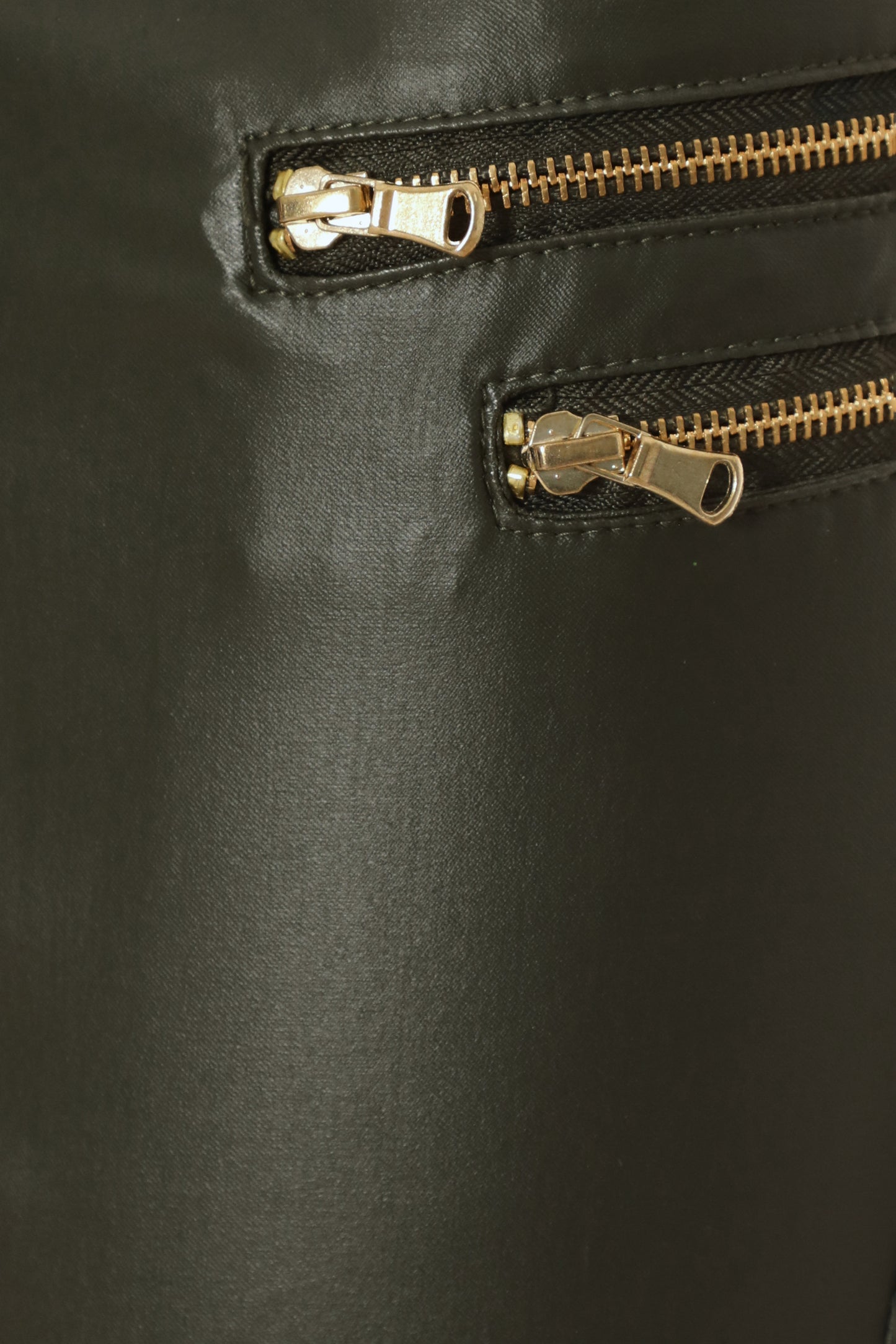 Khaki High Waist Detail Trousers