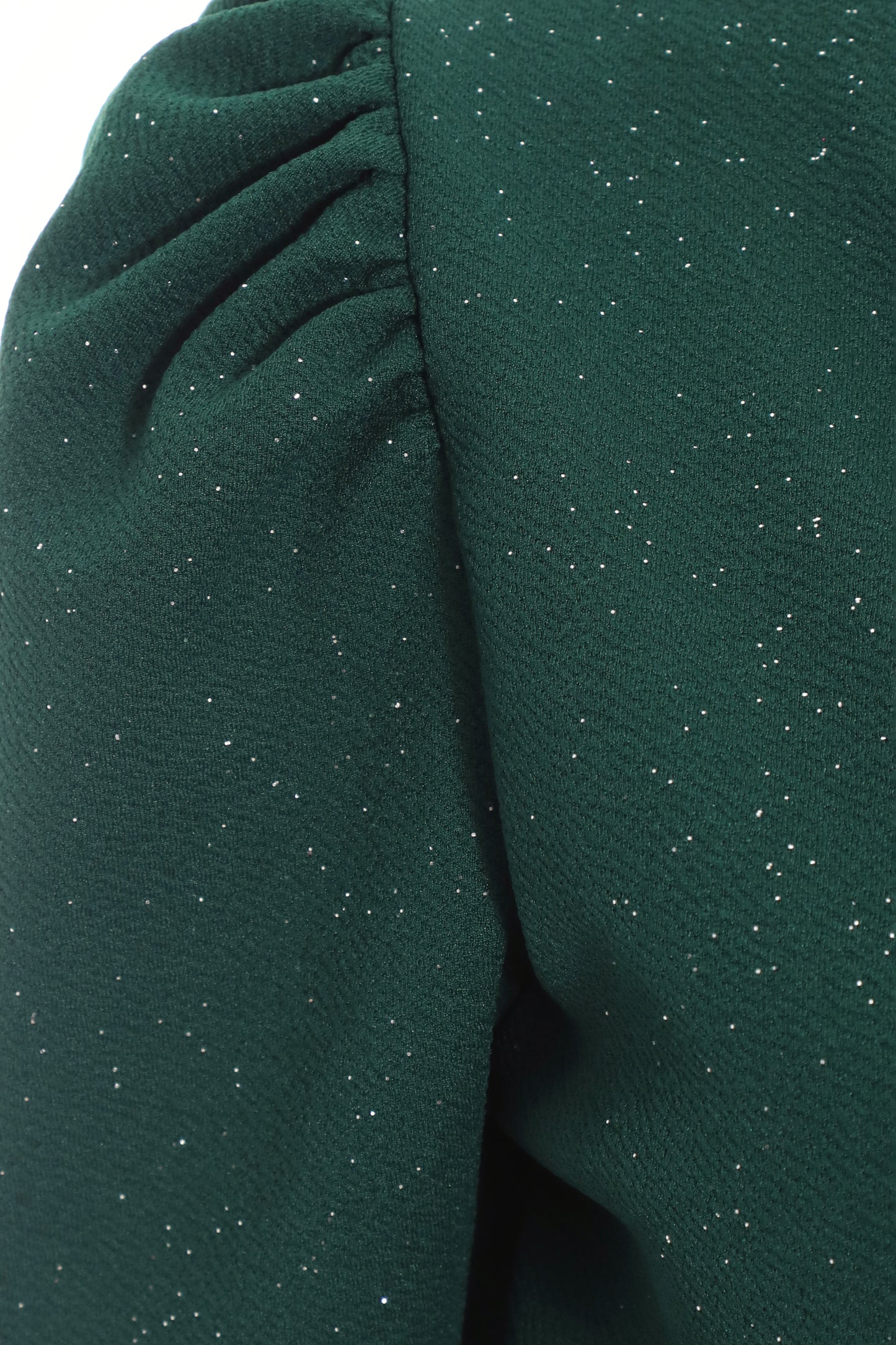 Bottle Green Glitter Wrap Dress