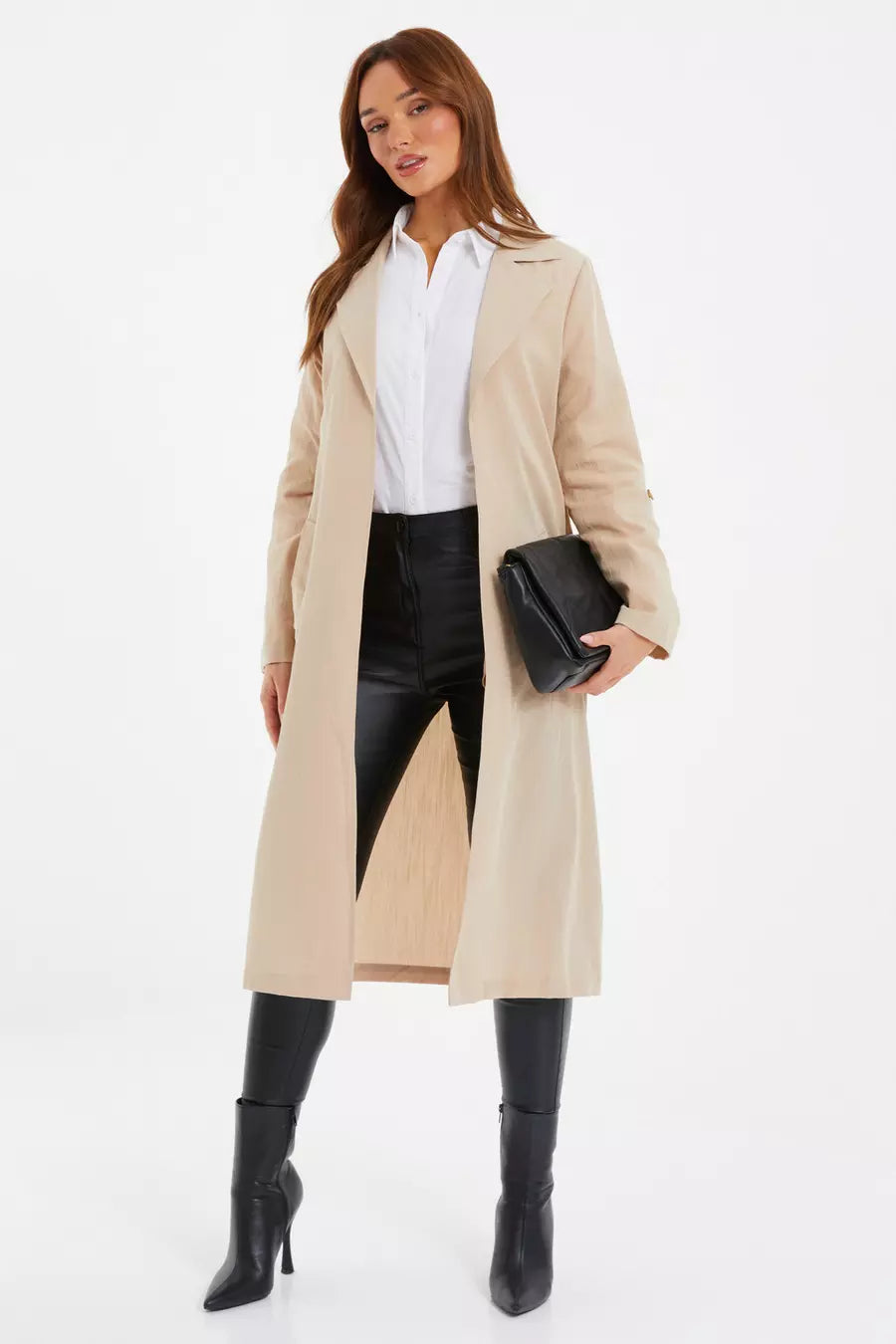 Light weight Stone Linen  Trench Jacket