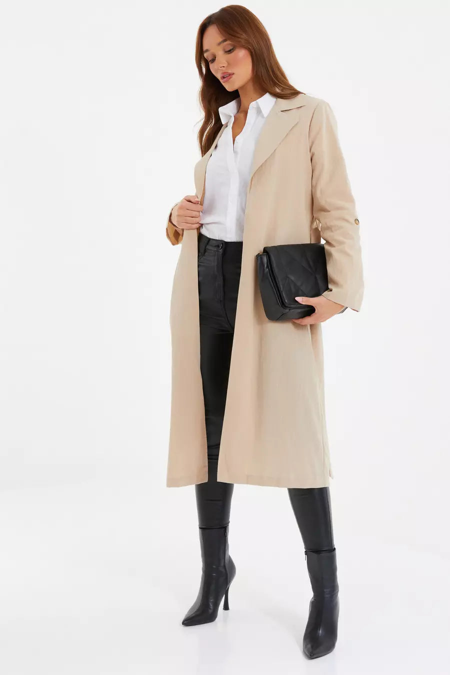 Light weight Stone Linen  Trench Jacket