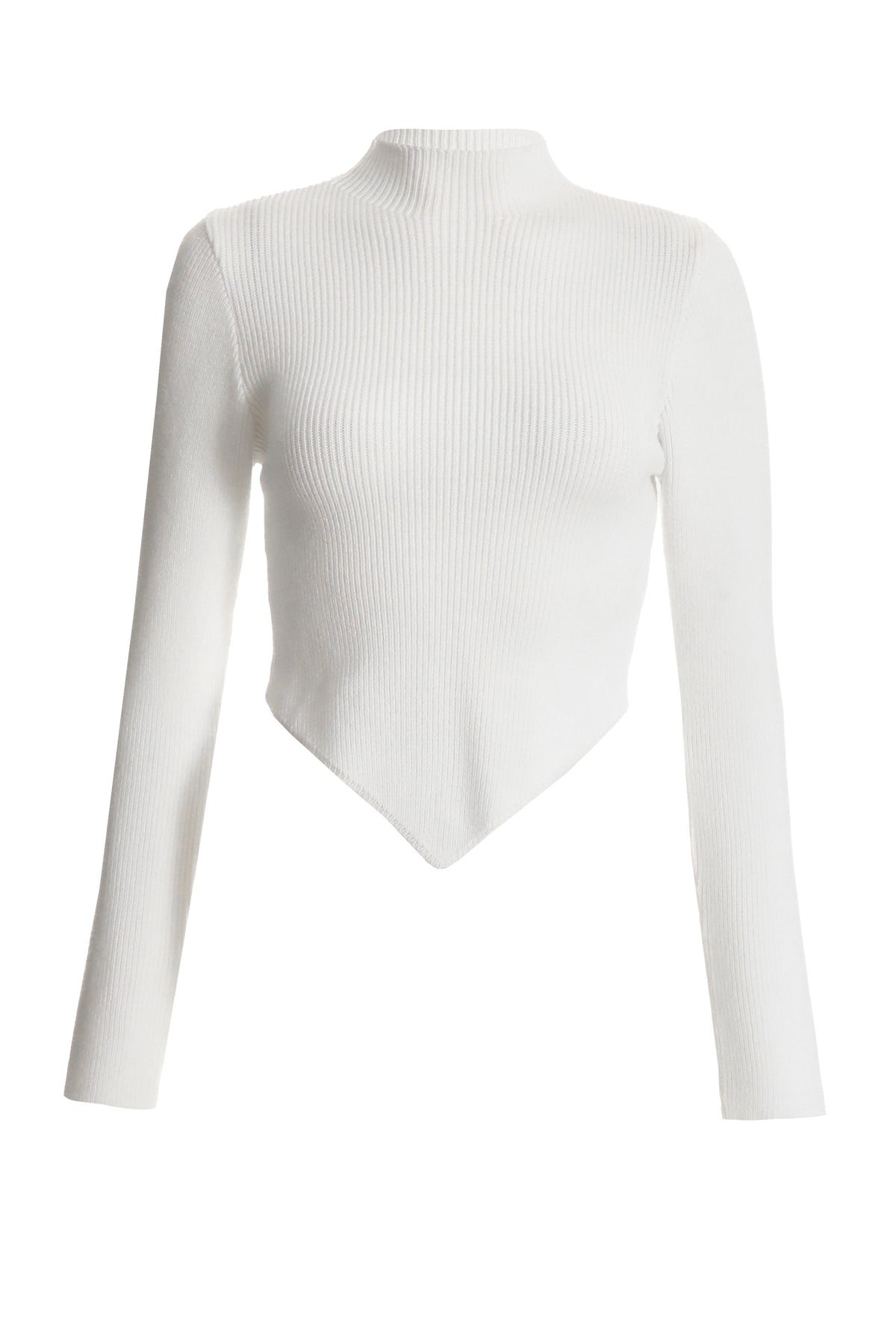 Cream Knit Turtle Neck Crop Jumper