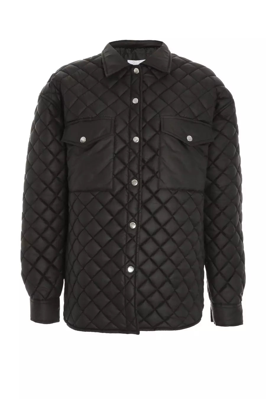 Black Quilted Shacket — S Small 6
