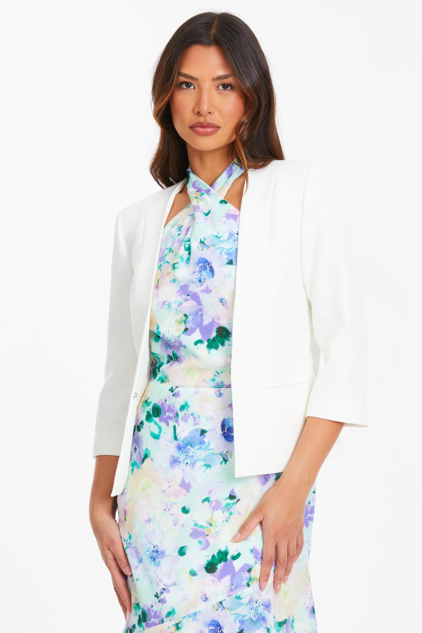 Cream Tailored Cropped Blazer — S Small 6