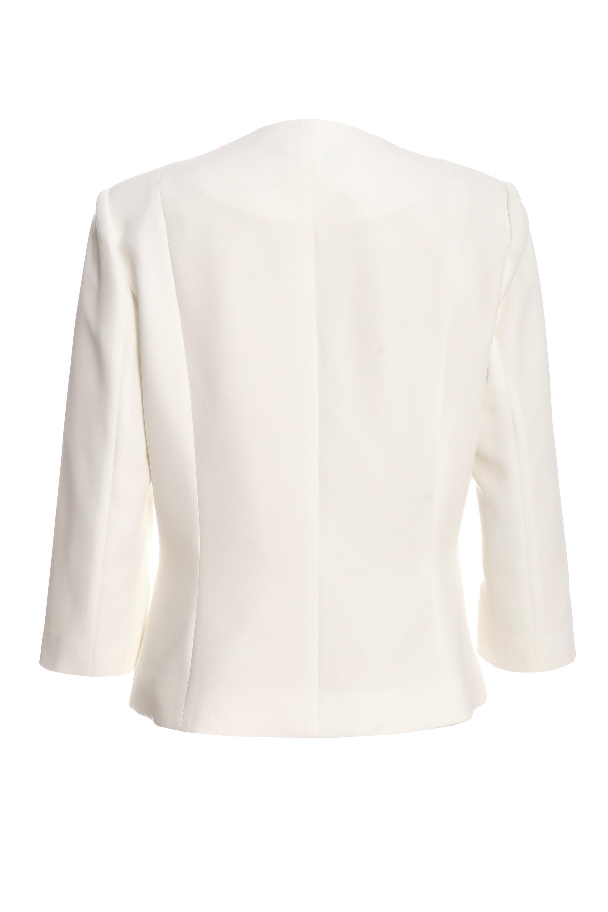 Cream Tailored Cropped Blazer — 12
