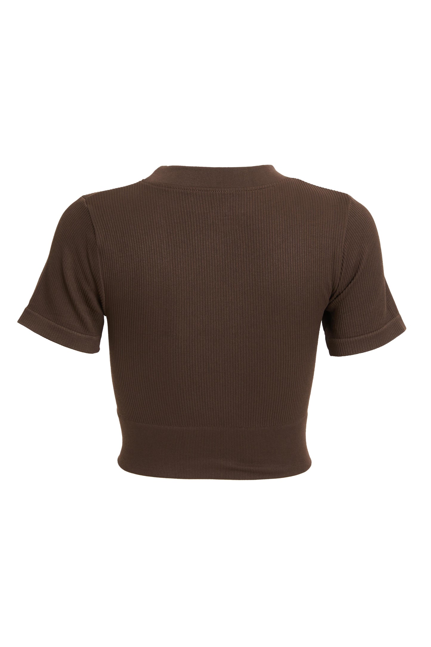 Brown Seamless Crop Top