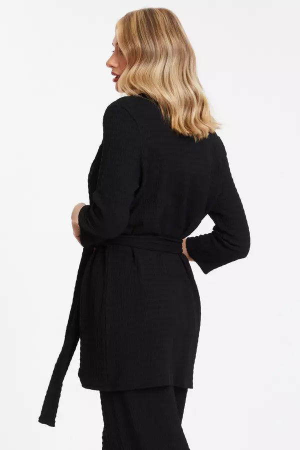 Black Tie Front Blazer — 10
