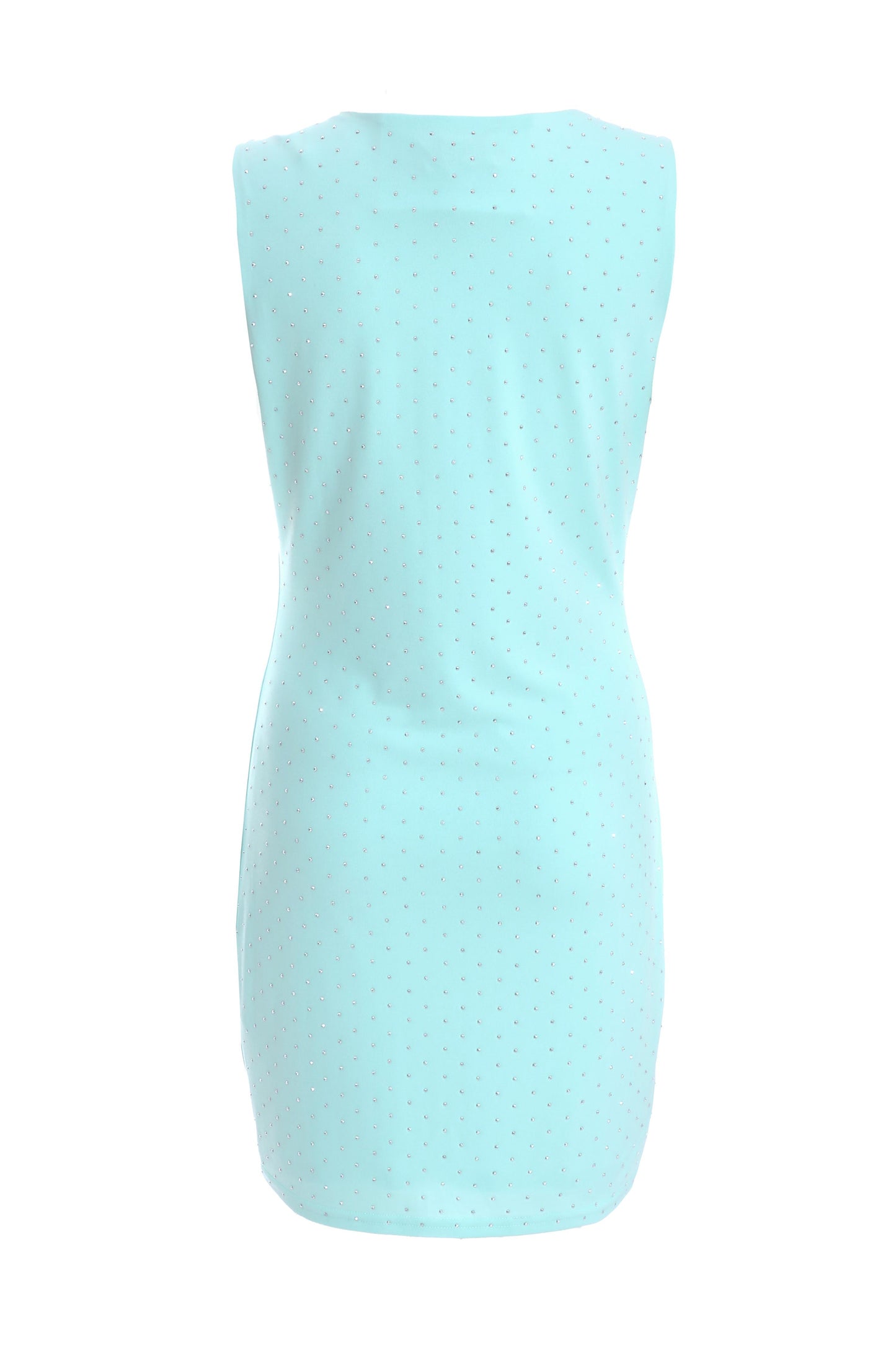 Blue Embellished Bodycon Mini Dress