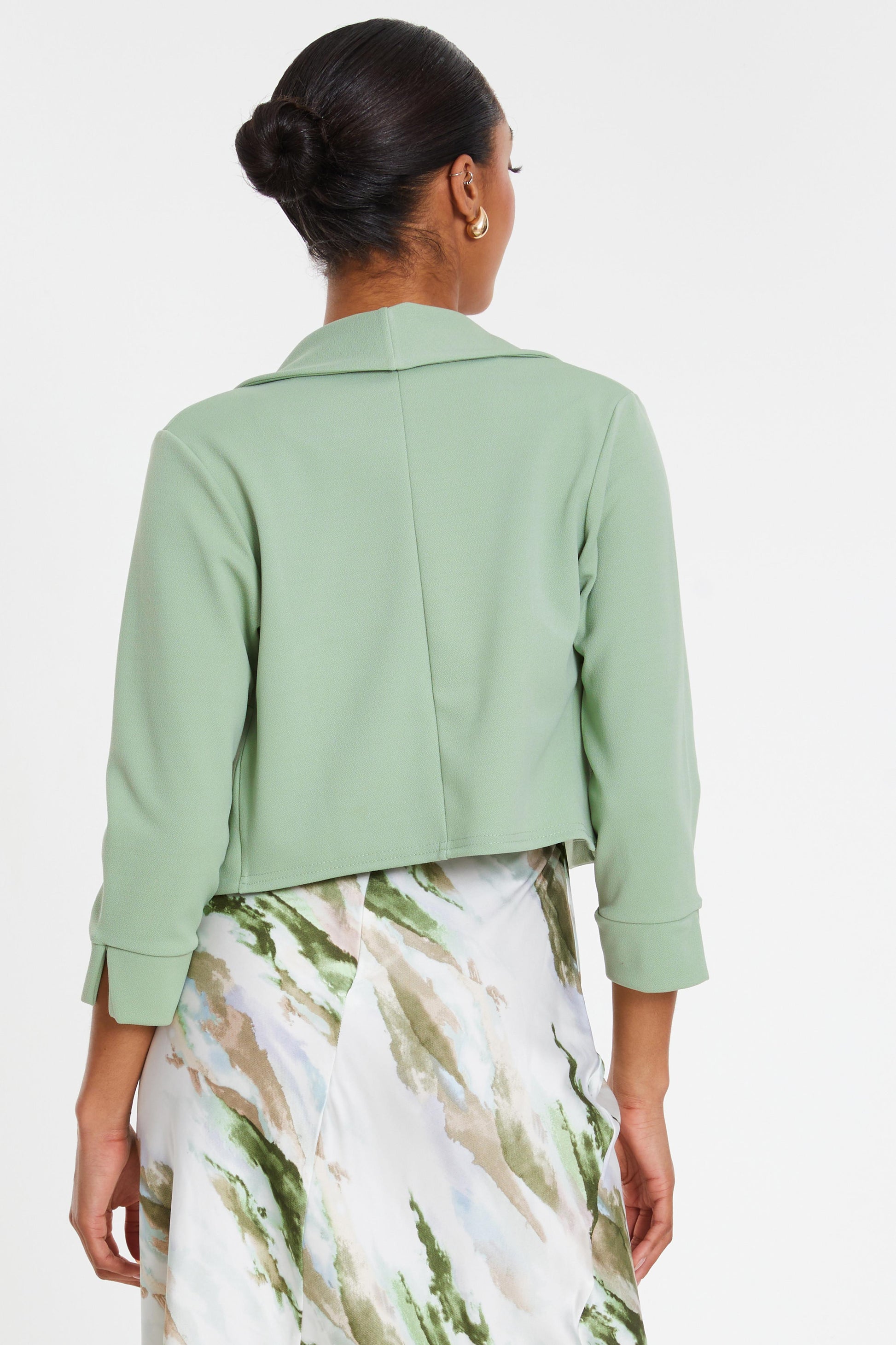 Sage Green Corsage Crop Jacket — 12