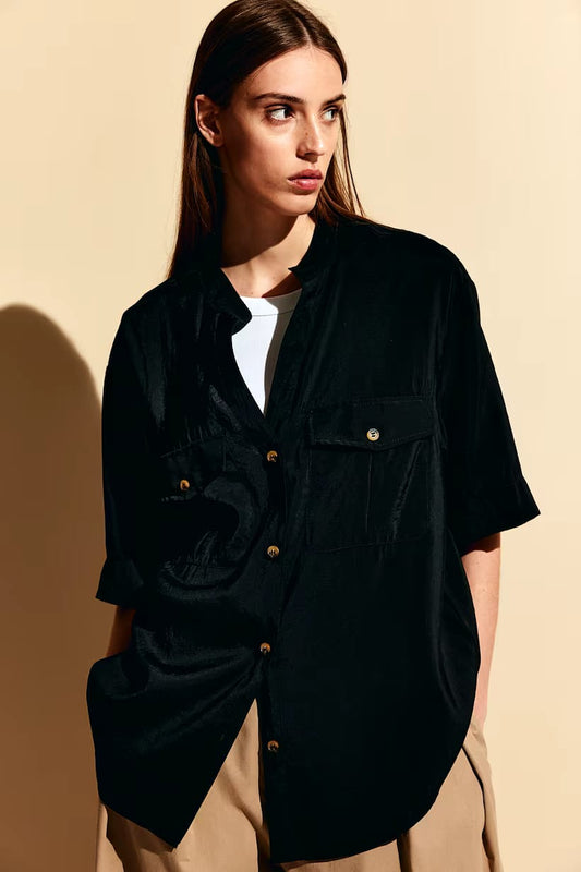 MODAL-BLEND UTILITY SHIRT(H&M clothing ) — XS Extra Small 4