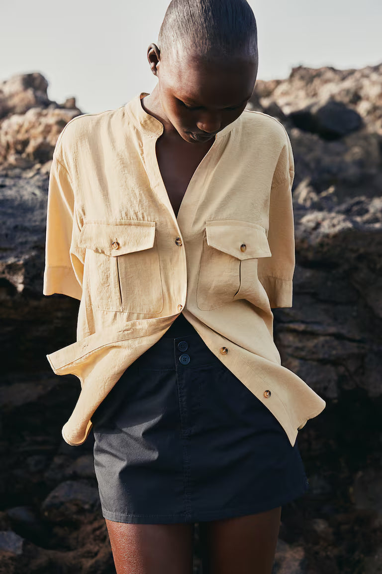 MODAL-BLEND UTILITY SHIRT â€” M