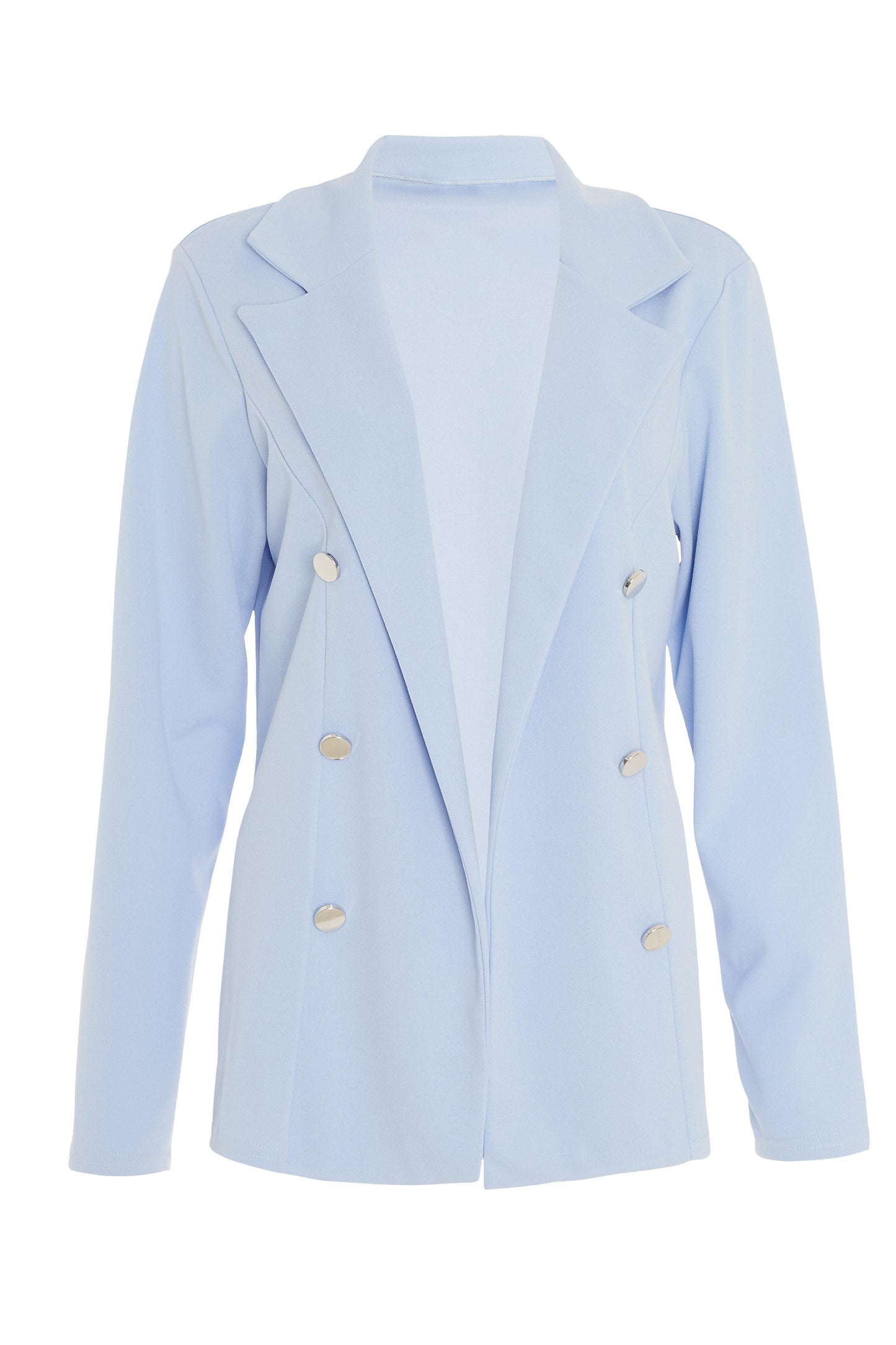 Blue Button Detail Blazer