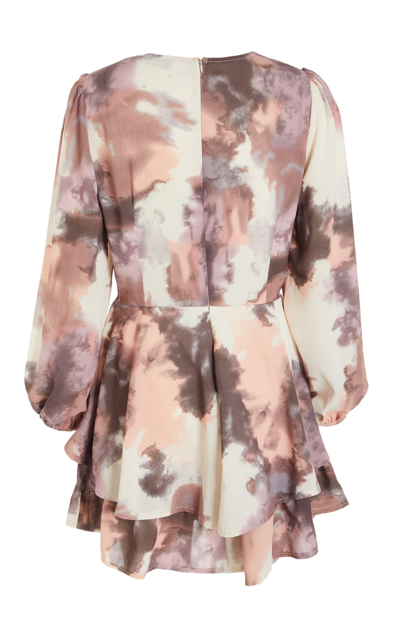 Stone Marble Print Frill Playsuit