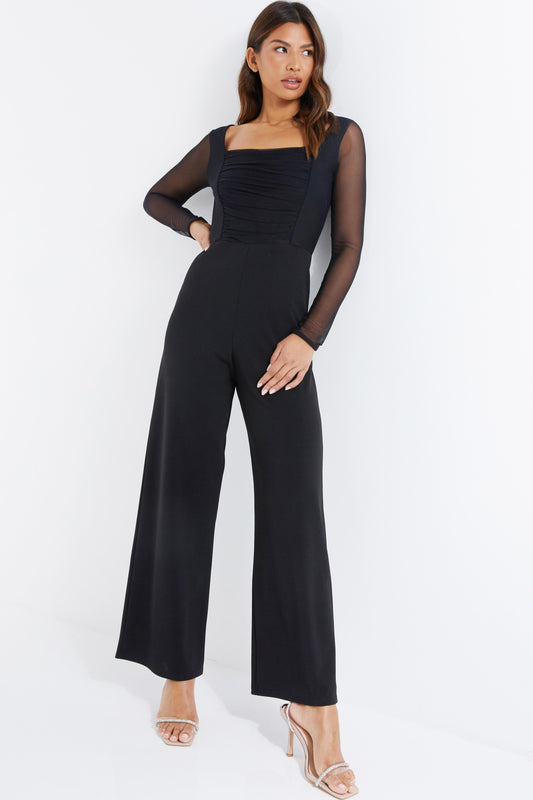 Ruched Palazzo Jumpsuit