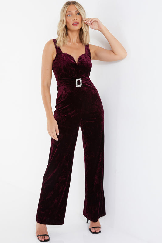 Velvet Palazzo Jumpsuit